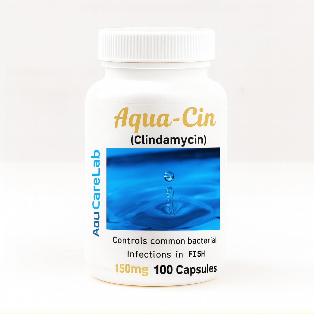 Aqua Cin (Clindamycin) 150 mg 100 Capsules – Fish Antibiotics